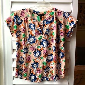Banana Republic Floral Dolman Sleeve Top